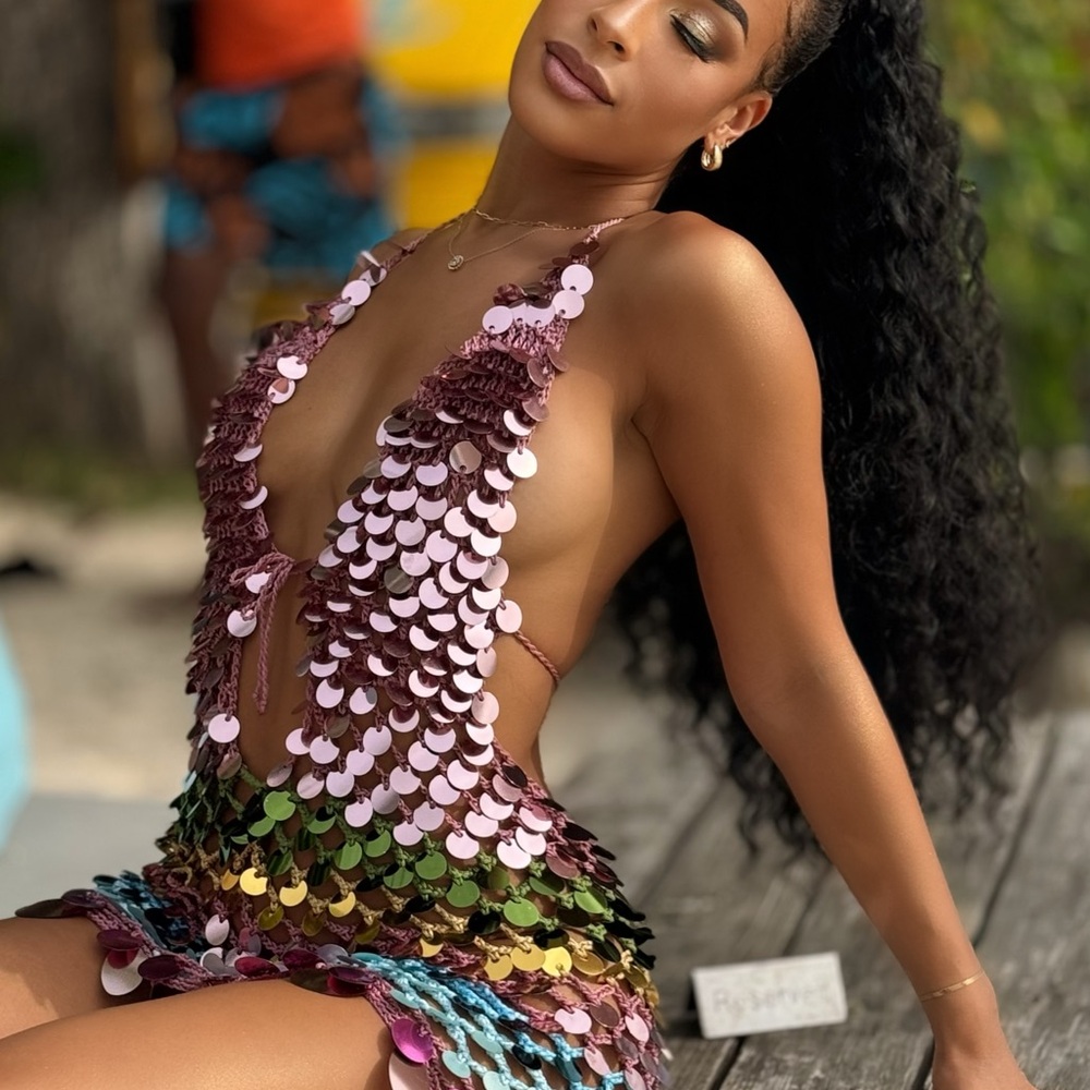 Sequin Mini Dress - Multicolor